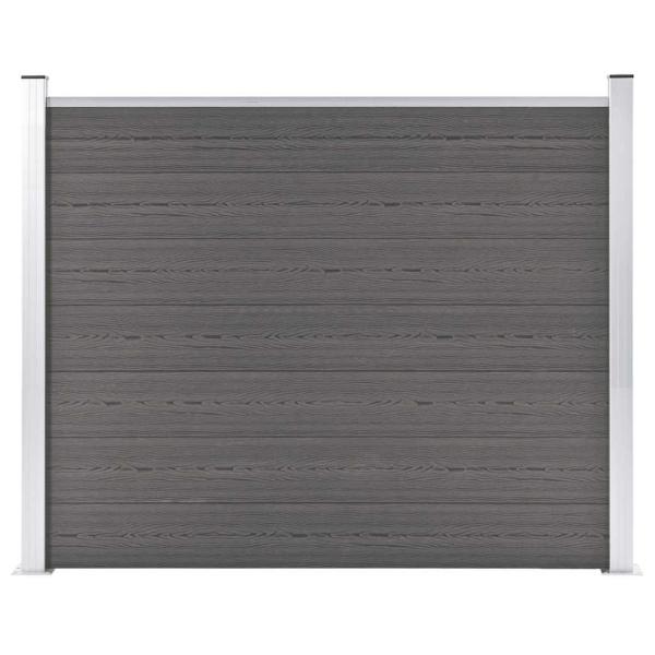 Zaunelement WPC 180x146 cm Grau
