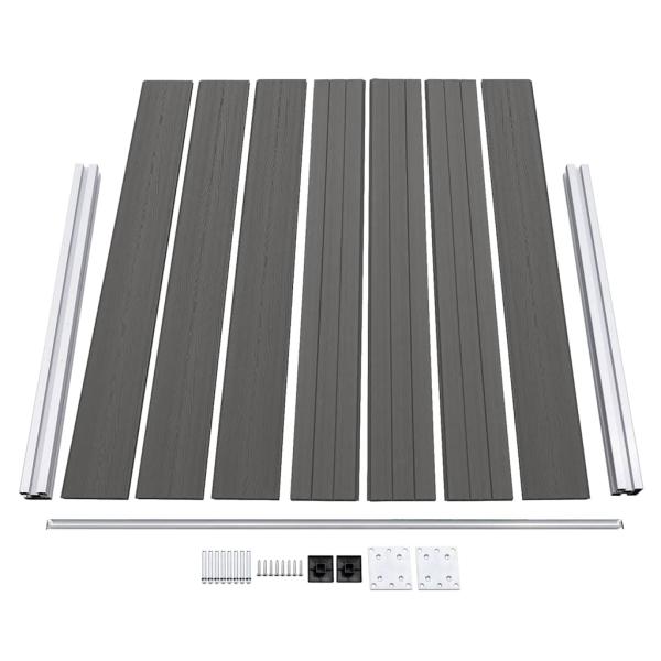 Zaunelement WPC 180x146 cm Grau