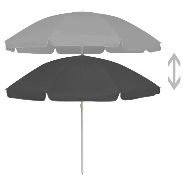 Strandschirm Anthrazit 240 cm