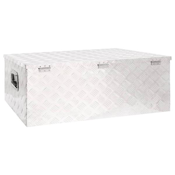 Aufbewahrungsbox Silbern 100x55x37 cm Aluminium