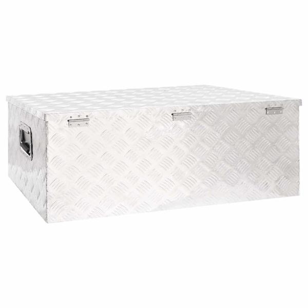 Aufbewahrungsbox Silbern 100x55x37 cm Aluminium