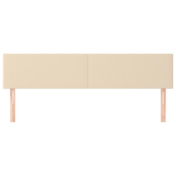 Kopfteile 2 Stk. Creme 90x5x78/88 cm Stoff