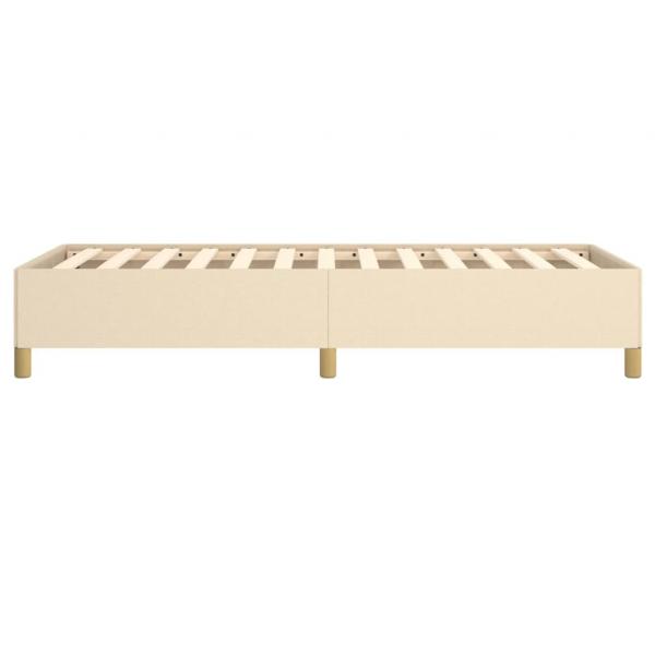Bettgestell Creme 90x200 cm Stoff