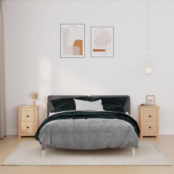 ARDEBO.de - Nachttische 2 Stk. 40x35x61,5 cm Massivholz Kiefer