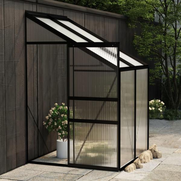 ARDEBO.de - Gewächshaus Anthrazit Aluminium 2,59 m³