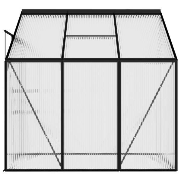 Gewächshaus Anthrazit Aluminium 3,8 m³