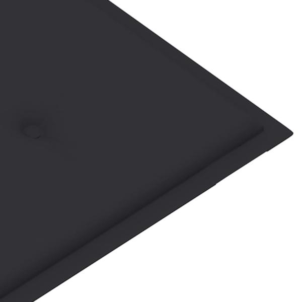 Stapelbare Gartenbank mit Auflage 128,5 cm Massivholz Teak