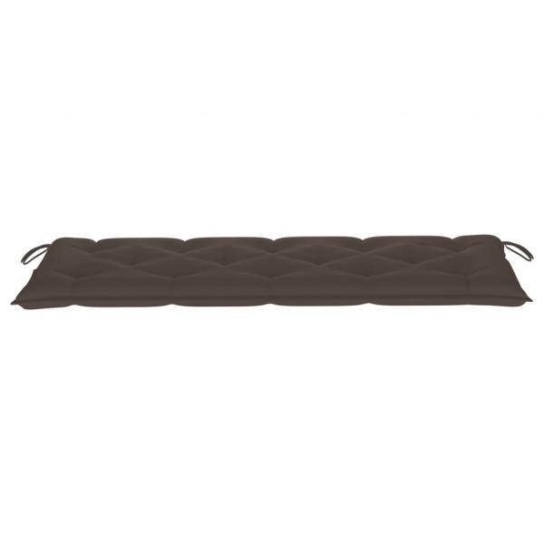 Stapelbare Gartenbank mit Auflage 159 cm Massivholz Teak