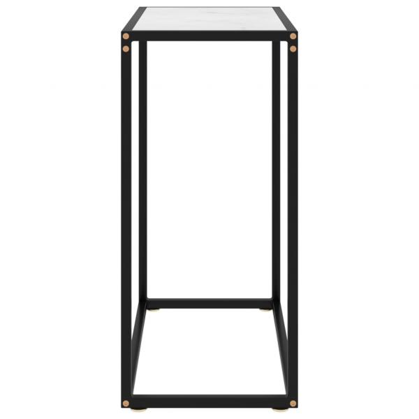 Konsolentisch Weiß 60x35x75 cm Hartglas