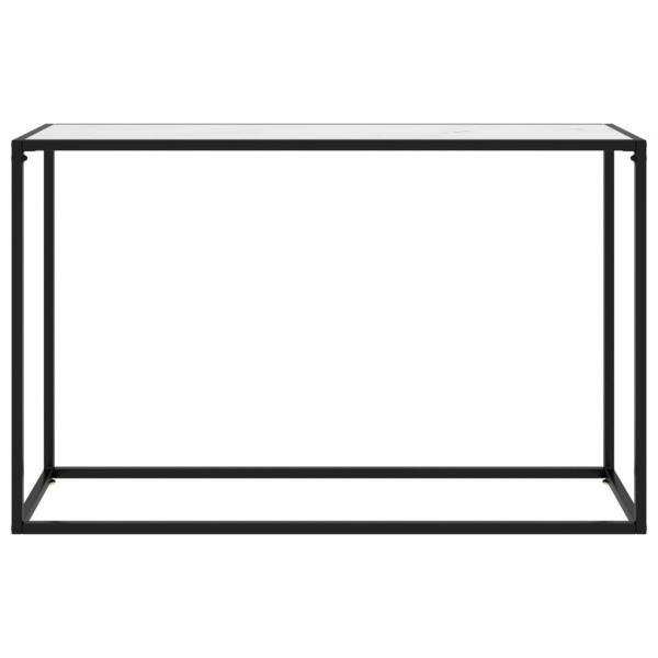 Konsolentisch Weiß 120x35x75 cm Hartglas