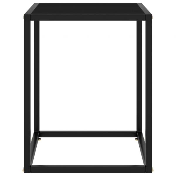 Couchtisch Schwarz mit Schwarzem Glas 40x40x50 cm