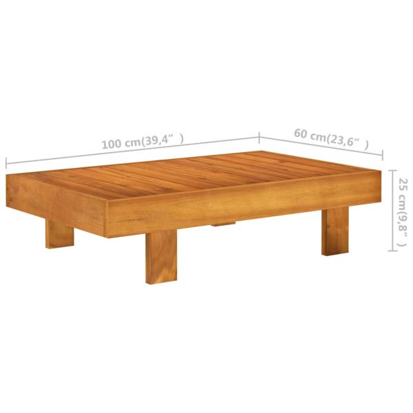 5-tlg. Garten-Lounge-Set mit Creme Auflagen Massivholz Akazie