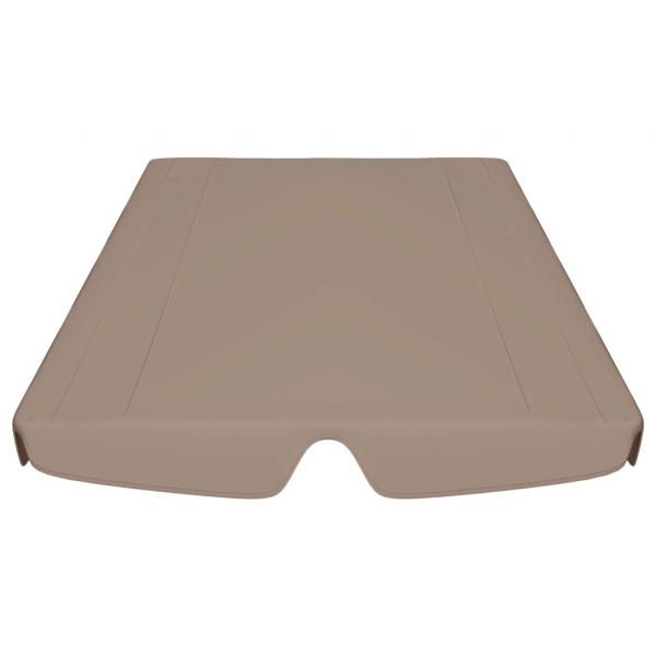 Ersatzdach für Hollywoodschaukel Taupe 188/168x145/110 cm