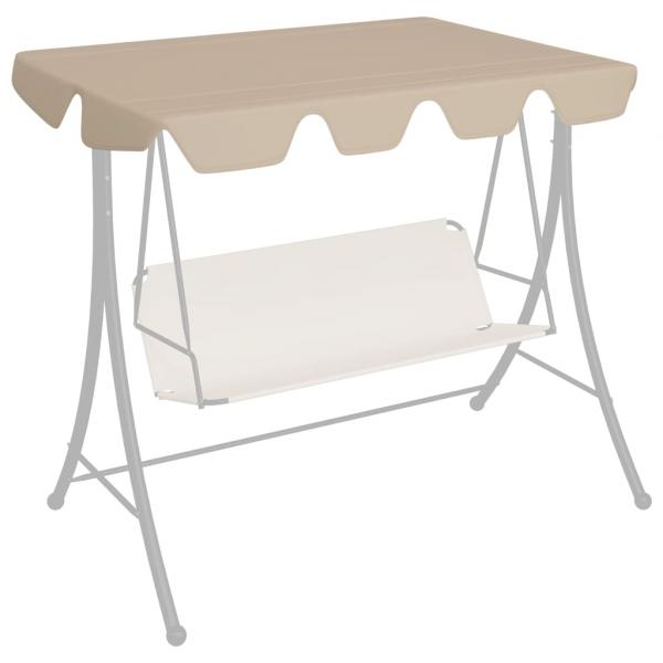 ARDEBO.de - Ersatzdach für Hollywoodschaukel Beige 150/130x105/70 cm