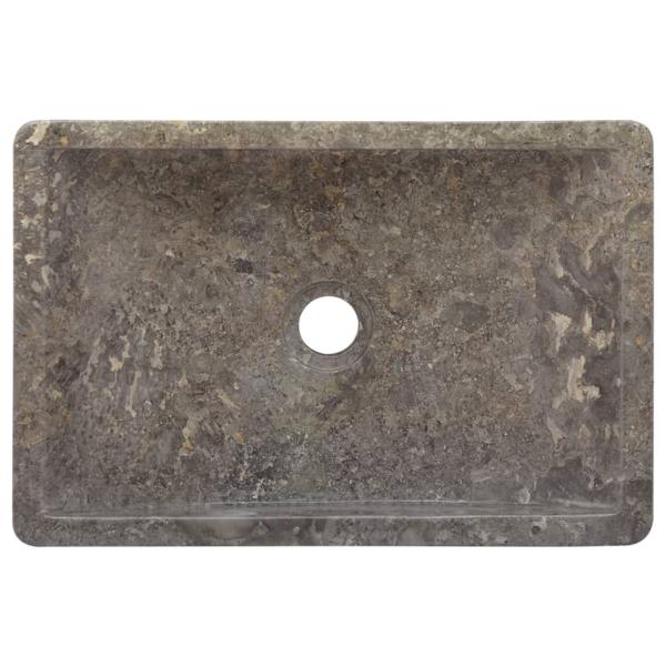 Waschbecken 45x30x12 cm Marmor Hochglanz-Grau 