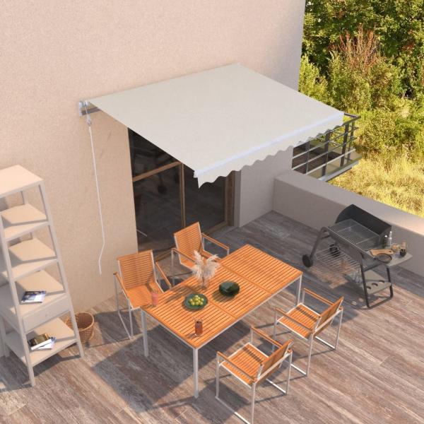 ARDEBO.de - Markise Automatisch Einziehbar 350x250 cm Creme