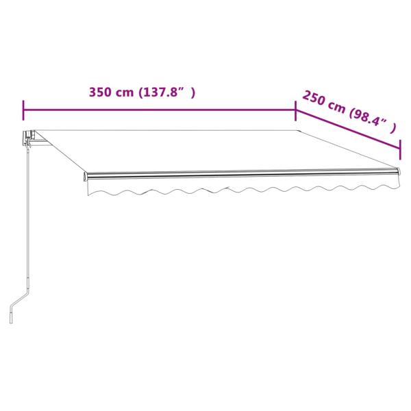 Markise Automatisch Einziehbar 350x250 cm Creme