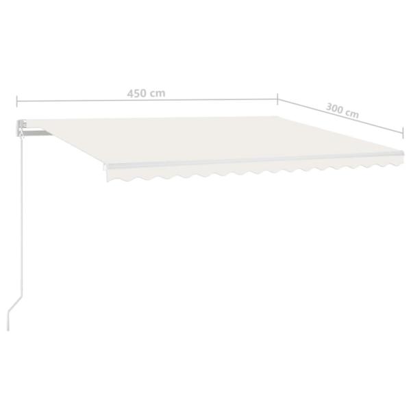 Automatische Markise mit LED & Windsensor 450x300 cm Creme