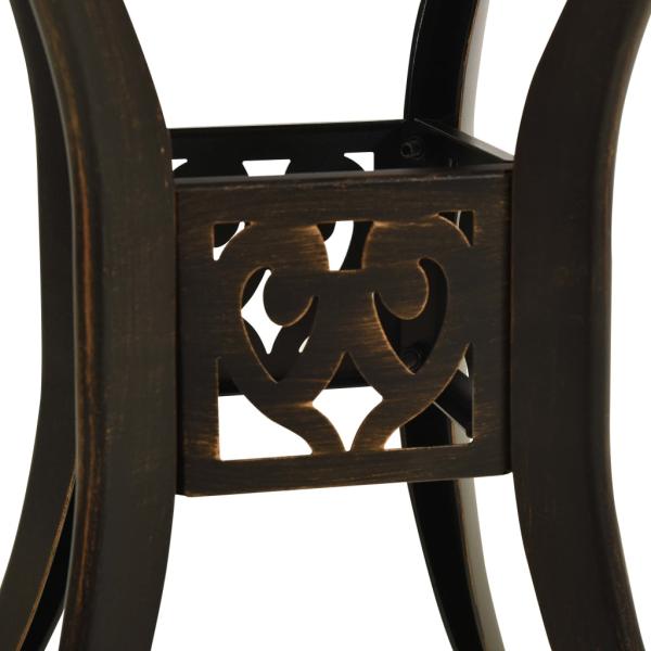 3-tlg. Bistro-Set Aluminiumguss Bronzen