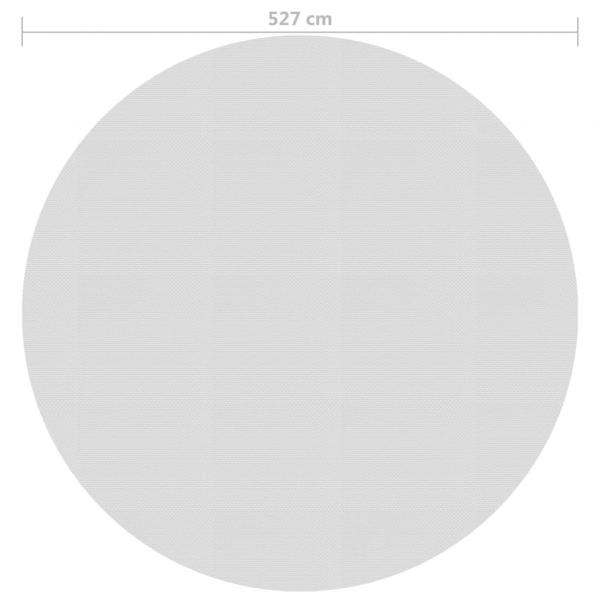 Treibende Pool-Solarplane PE 527 cm Grau
