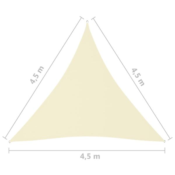 Sonnensegel Oxford-Gewebe Dreieckig 4,5x4,5x4,5 m Creme