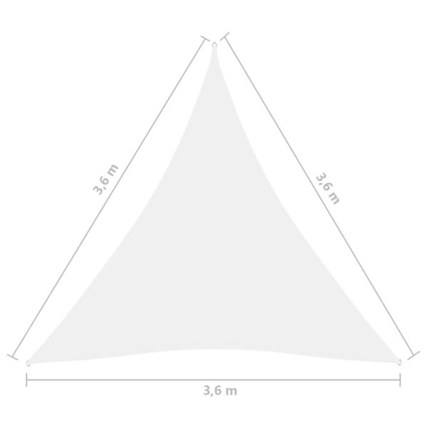 Sonnensegel Oxford-Gewebe Dreieckig 3,6x3,6x3,6 m Weiß