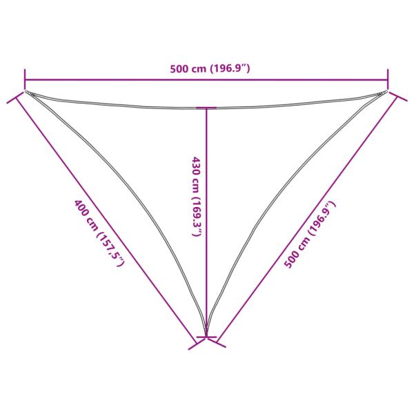 Sonnensegel Oxford-Gewebe Dreieckig 4x5x5 m Weiß