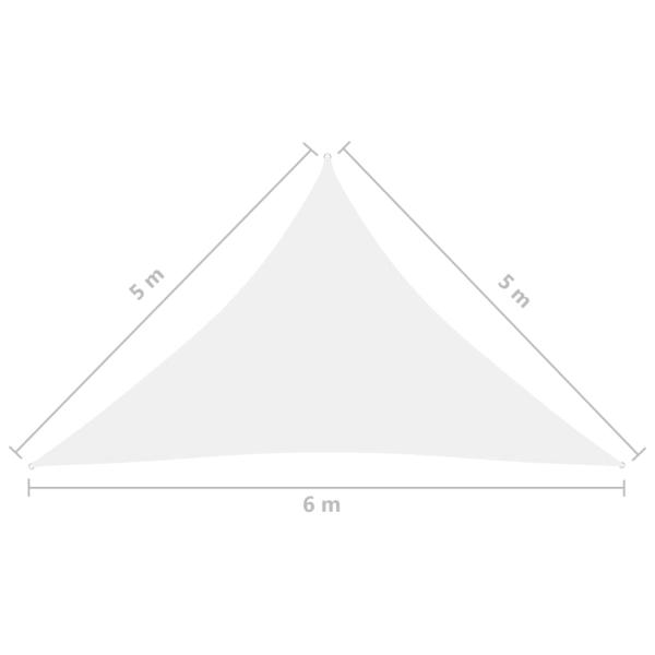 Sonnensegel Oxford-Gewebe Dreieckig 5x5x6 m Weiß