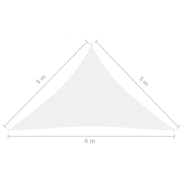 Sonnensegel Oxford-Gewebe Dreieckig 5x5x6 m Weiß