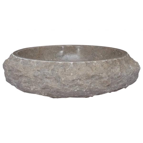ARDEBO.de - Waschbecken Grau Ø40x12 cm Marmor