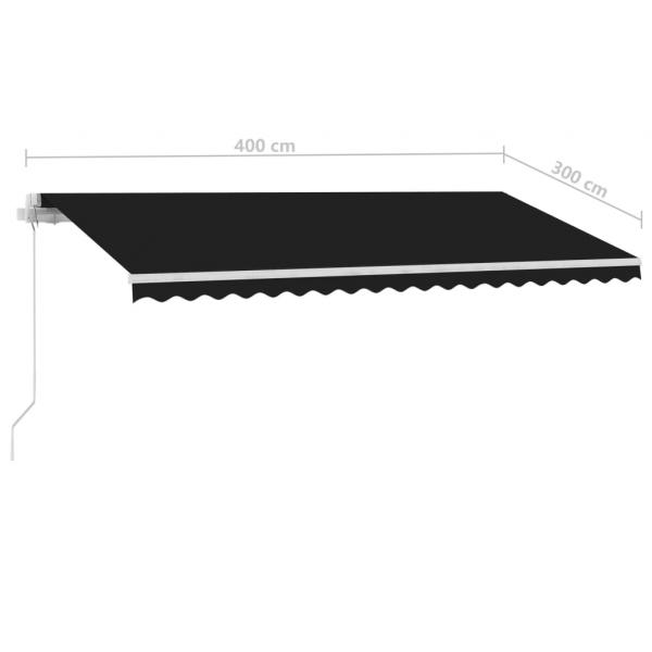 Standmarkise Einziehbar Handbetrieben 400x300 cm Anthrazit