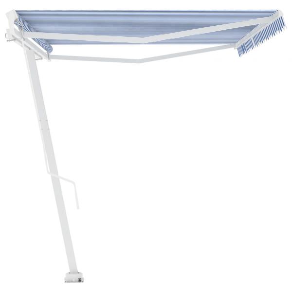 Standmarkise Manuell Einziehbar 500x300 cm Blau/Weiß