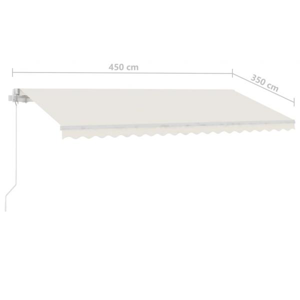 Standmarkise Manuell Einziehbar 450x350 cm Creme