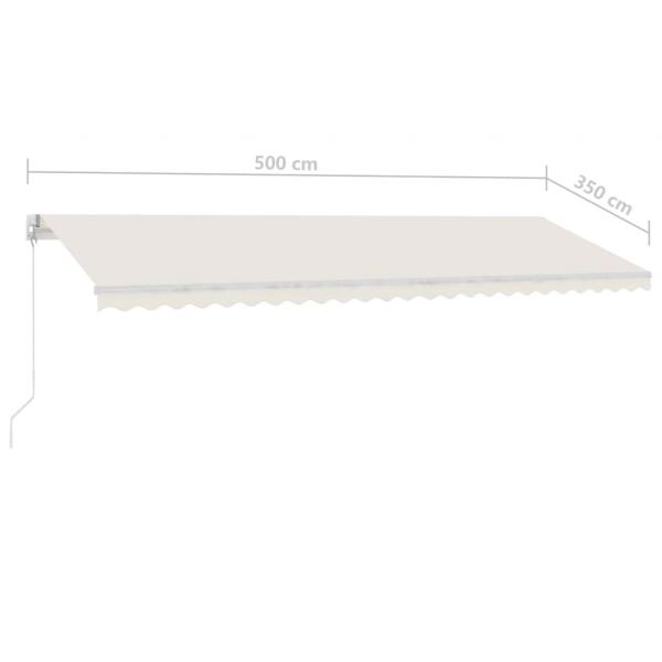 Standmarkise Manuell Einziehbar 500x350 cm Creme