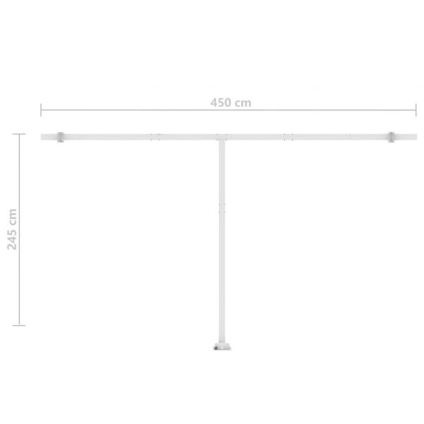Standmarkise Manuell Einziehbar 500x350 cm Gelb/Weiß