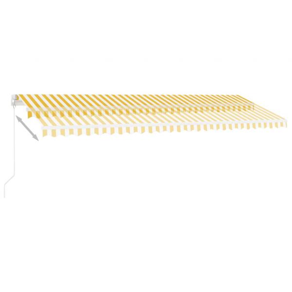 Standmarkise Manuell Einziehbar 500x350 cm Gelb/Weiß
