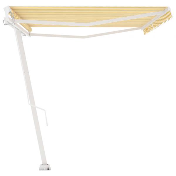 Standmarkise Manuell Einziehbar 500x350 cm Gelb/Weiß