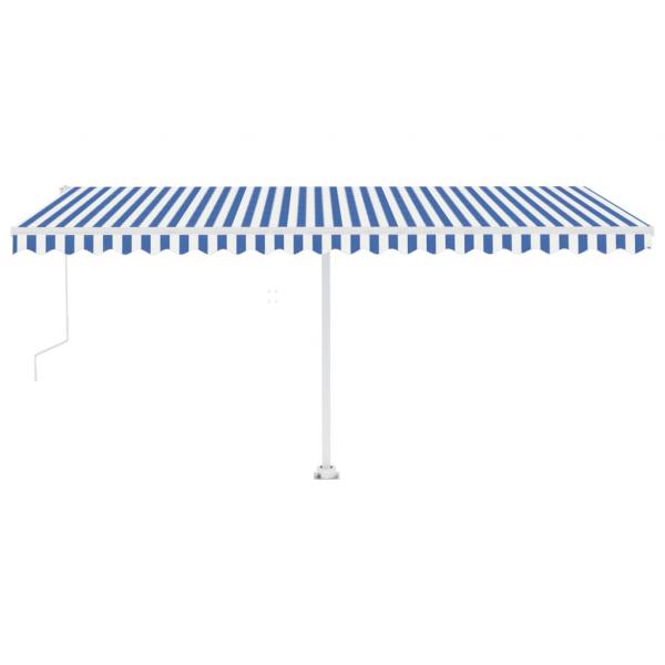 Automatische Markise mit LED & Windsensor 500x350 Blau und Weiß