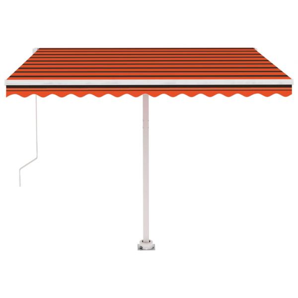 Standmarkise Manuell Einziehbar 300x250 cm Orange/Braun