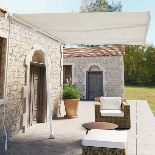 ARDEBO.de - Standmarkise Manuell Einziehbar 350x250 cm Creme