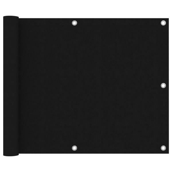 Balkon-Sichtschutz Schwarz 75x300 cm Oxford-Gewebe