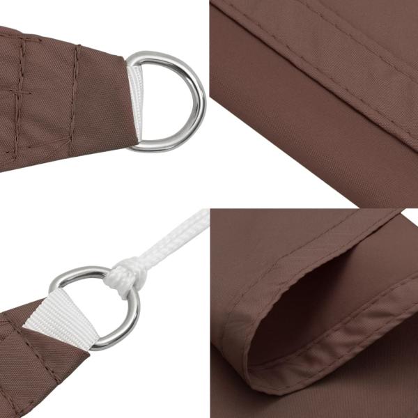Sonnensegel Oxford-Gewebe Dreieckig 3,5x3,5x4,9 m Braun