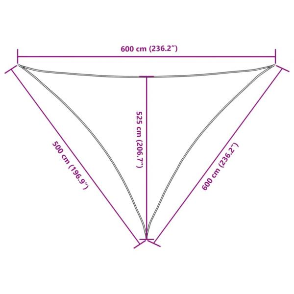 Sonnensegel Oxford-Gewebe Dreieckig 5x6x6 m Braun