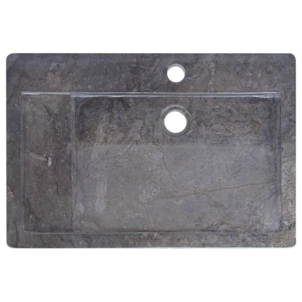 Waschbecken Schwarz 58x39x10 cm Marmor