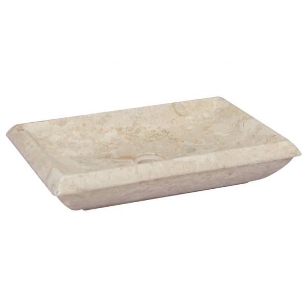 ARDEBO.de - Waschbecken Creme 50x35x10 cm Marmor