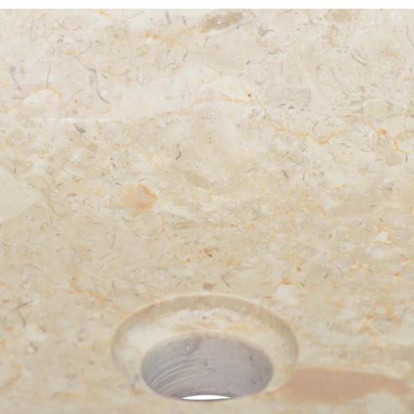 Waschbecken Creme 50x35x10 cm Marmor