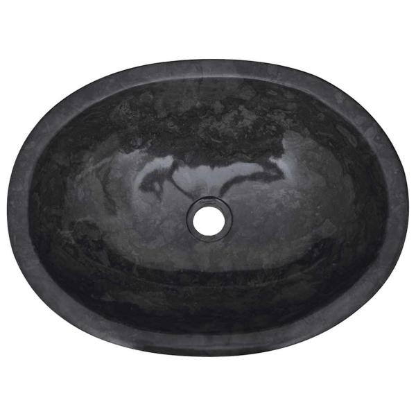 Waschbecken Schwarz 53x40x15 cm Marmor