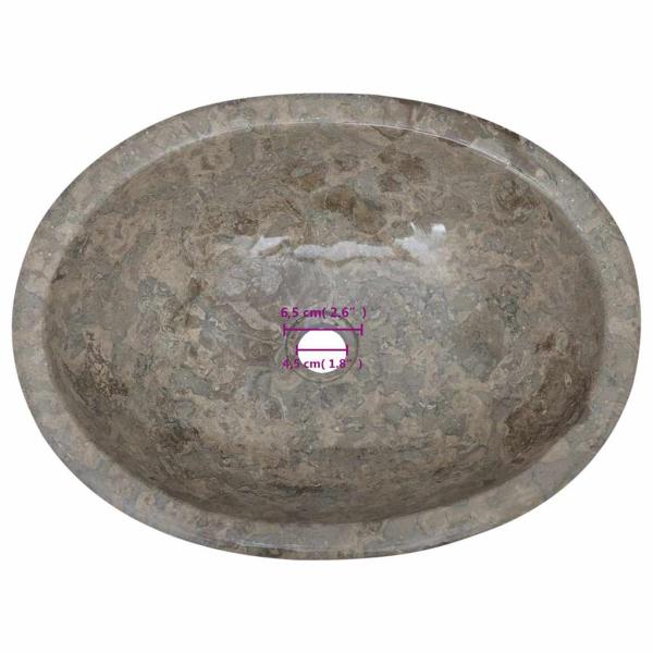 Waschbecken Grau 53x40x15 cm Marmor