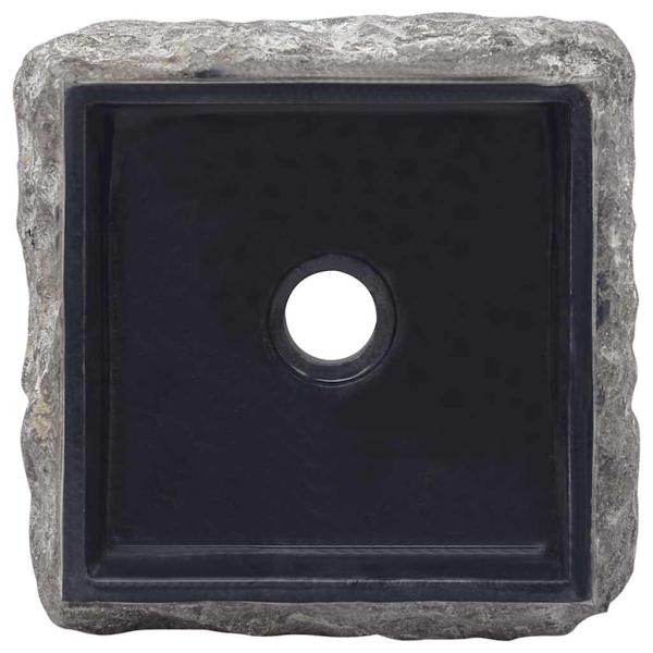 Waschbecken Schwarz 30x30x13 cm Marmor