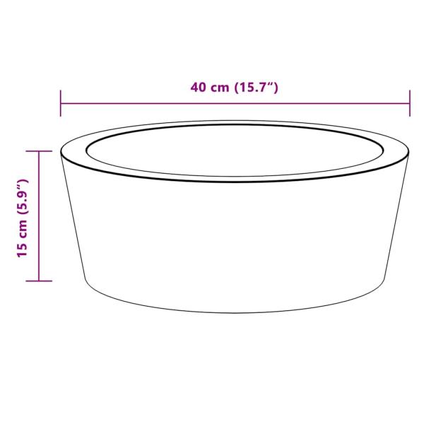 Waschbecken Schwarz Ø40x15 cm Marmor
